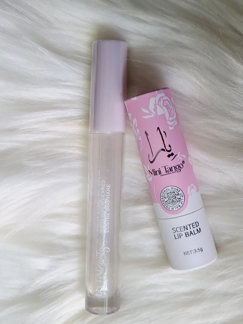Pink Scented Lip Balm & Clear Lip Gloss Duo Bundle